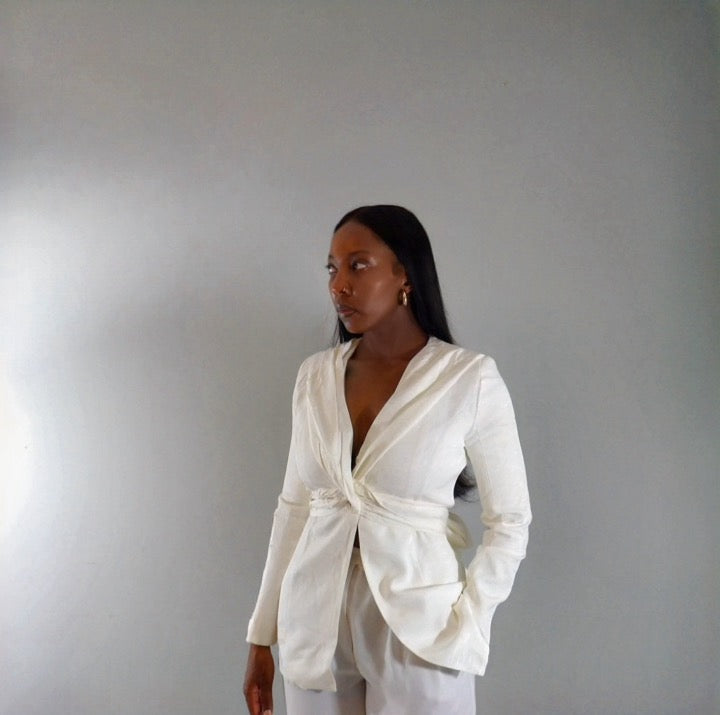 Ivory Textured Blazer