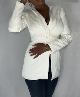 Ivory Textured Blazer